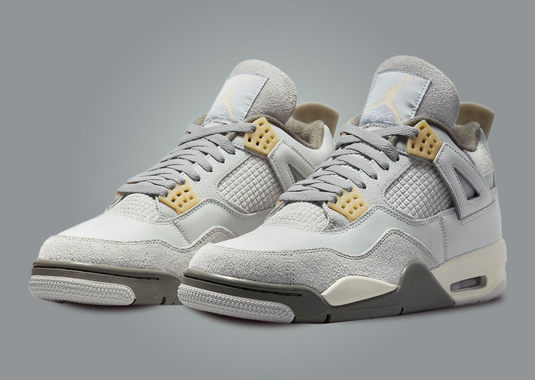 This Air Jordan 4 Is Covered In Photon Dust And Grey Fog
