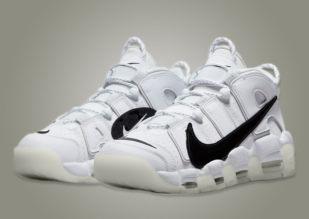 The Nike Air More Uptempo Copy Paste Appears In White