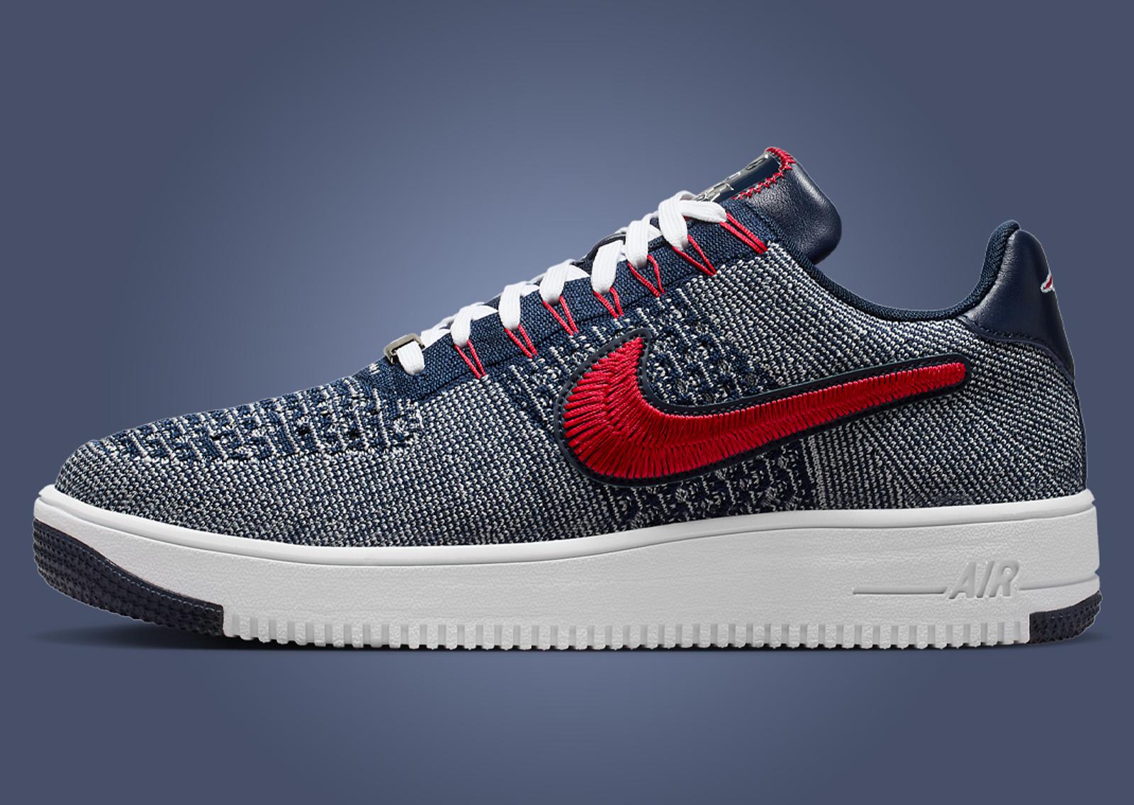 Nike Air Force 1 Ultra Flyknit Low New England Patriots 30th Anniversary Lateral