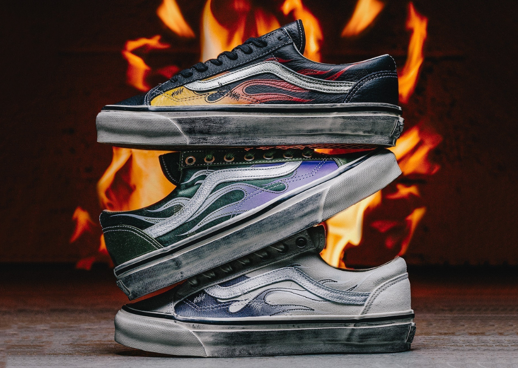 靴 VANS OLD SKOOL FLAME Vans Continues to Bring the Heat with Old Skool Archive Flame Pack