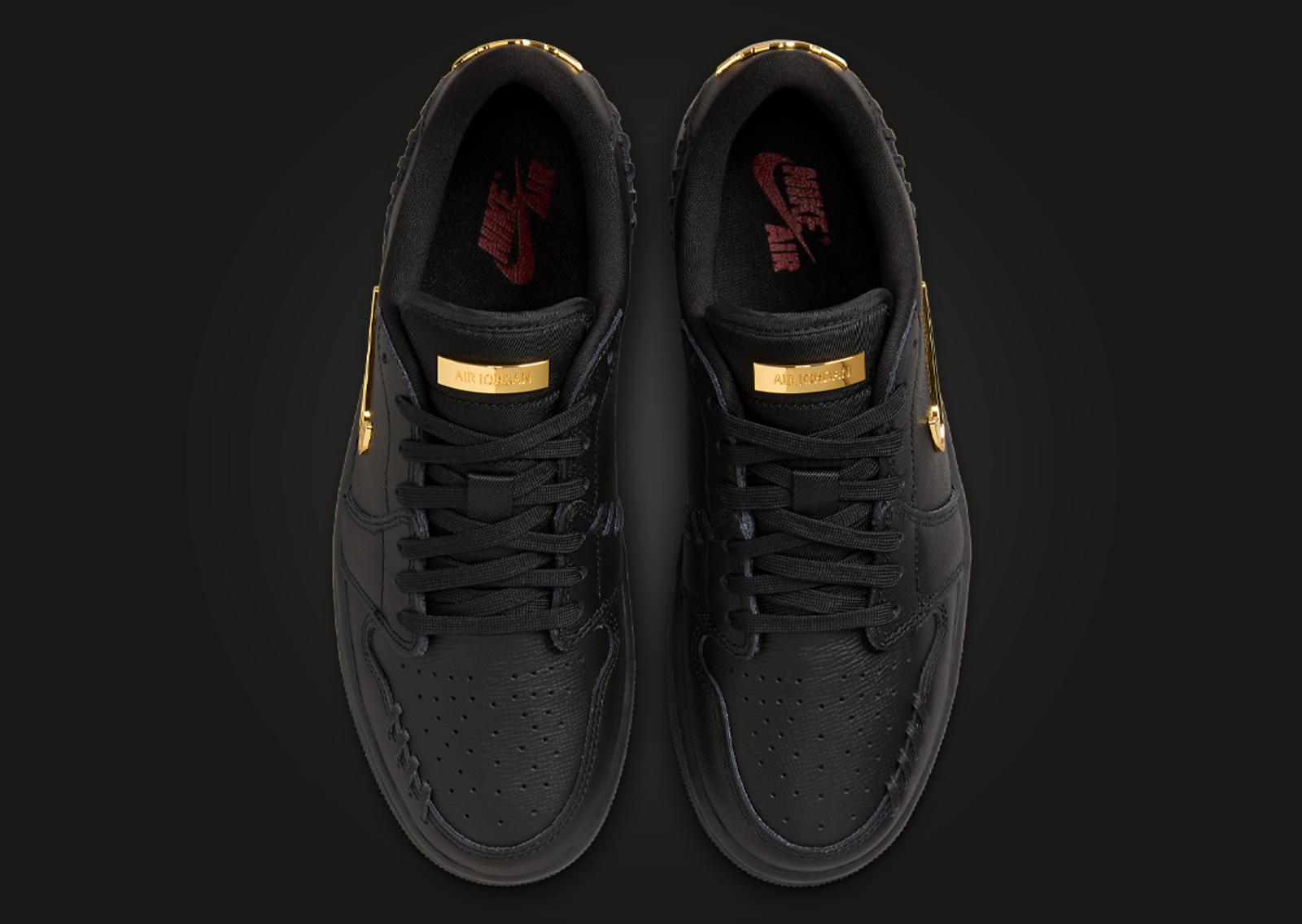 Air Jordan 1 MM Low Black Metallic Gold (W) Top