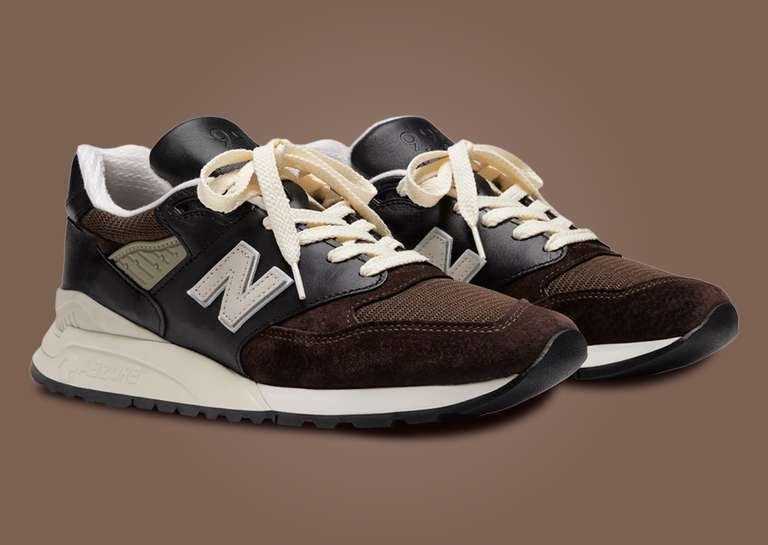 New Balance 998 Made in USA Brown Toe Angle