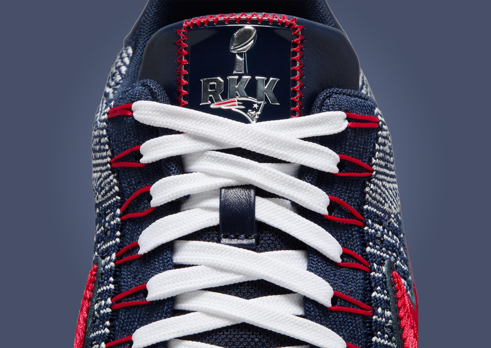 Nike Air Force 1 Ultra Flyknit Low New England Patriots 30th Anniversary Tongue Detail