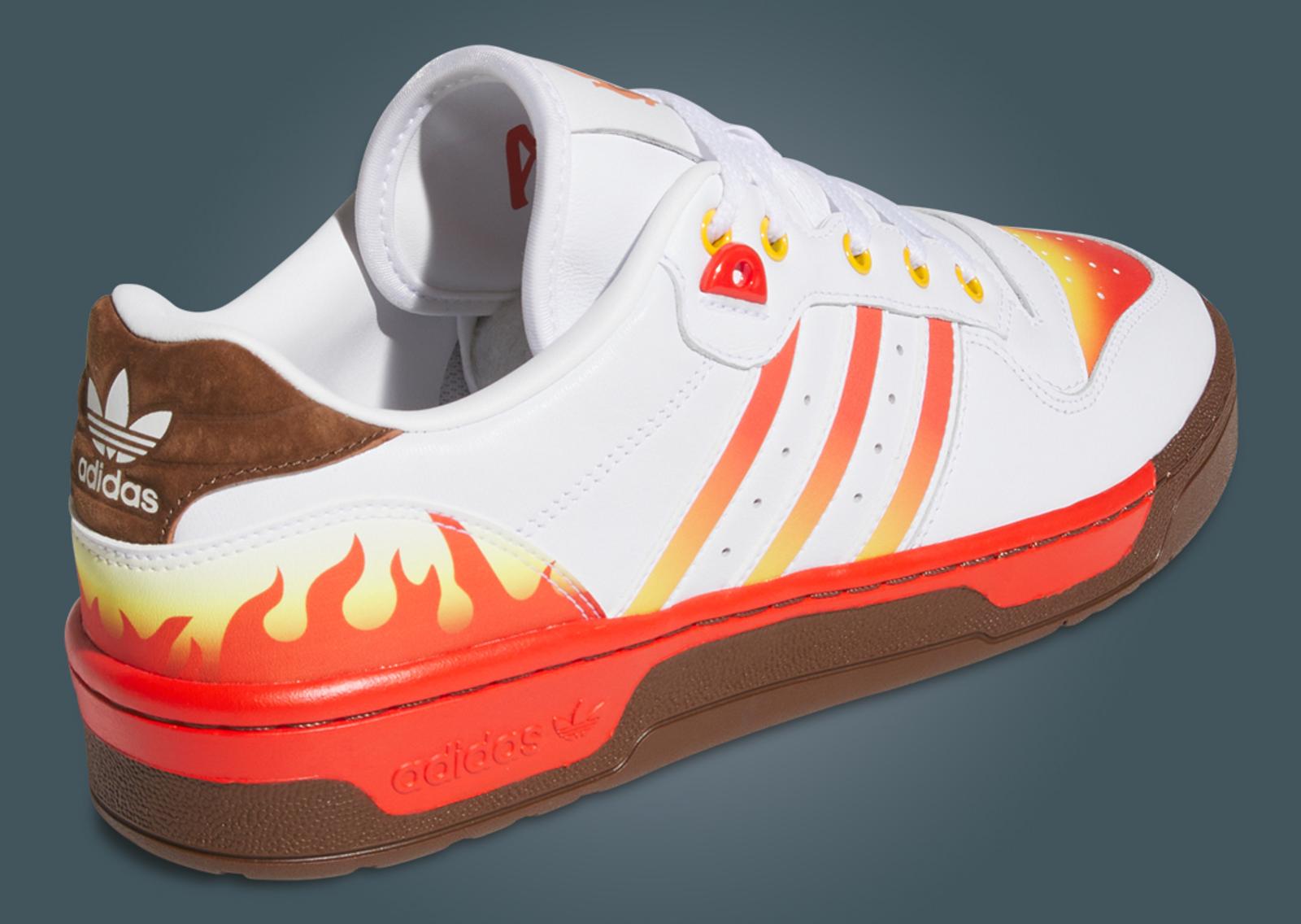 Demon Slayer x adidas Rivalry Low Rengoku Heel