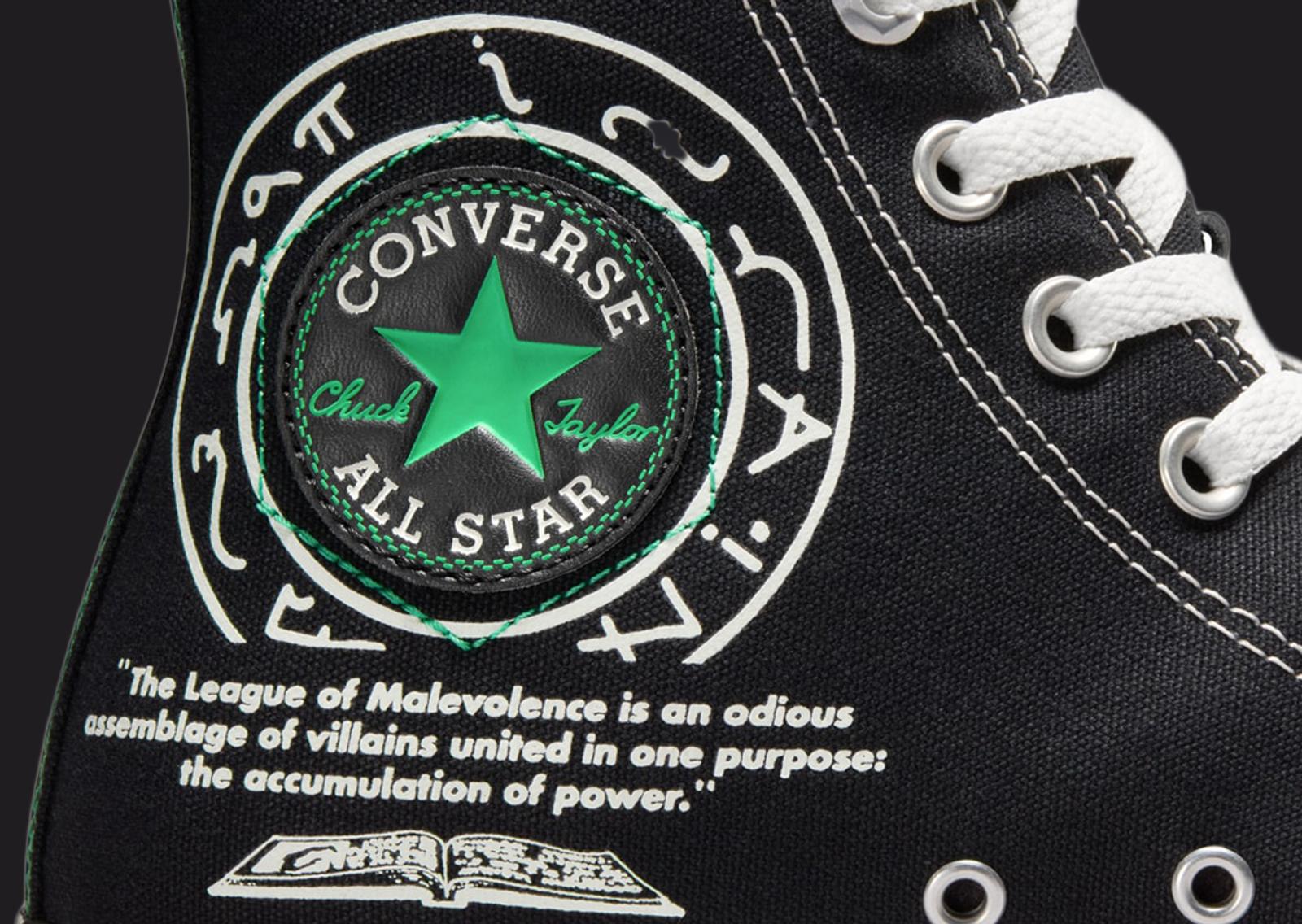 Dungeons & Dragons x Converse Chuck Taylor All Star Black Green Detail