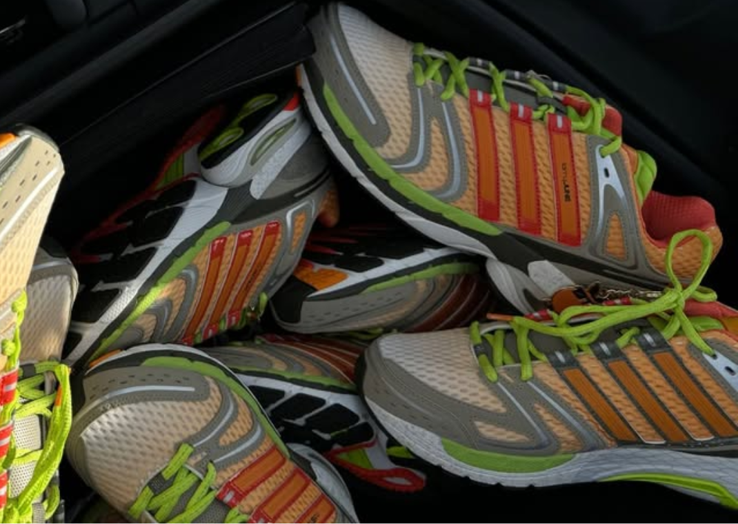 Larry June packed a Ferrari with His adidas Adistar Control 5 Collab