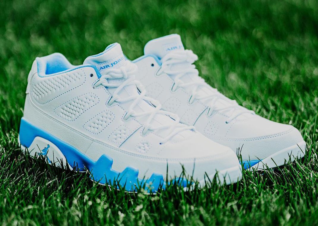 Jordan 9 blue deals unc