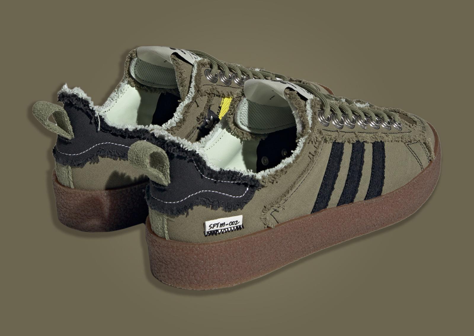 SFTM x adidas Campus 80s Focus Olive Heel Angle