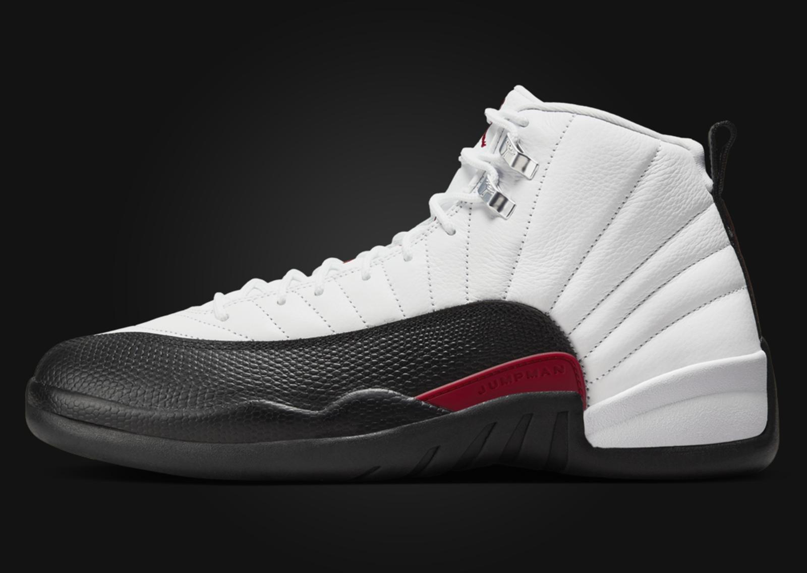 Air Jordan 12 Retro Red Taxi Lateral Left