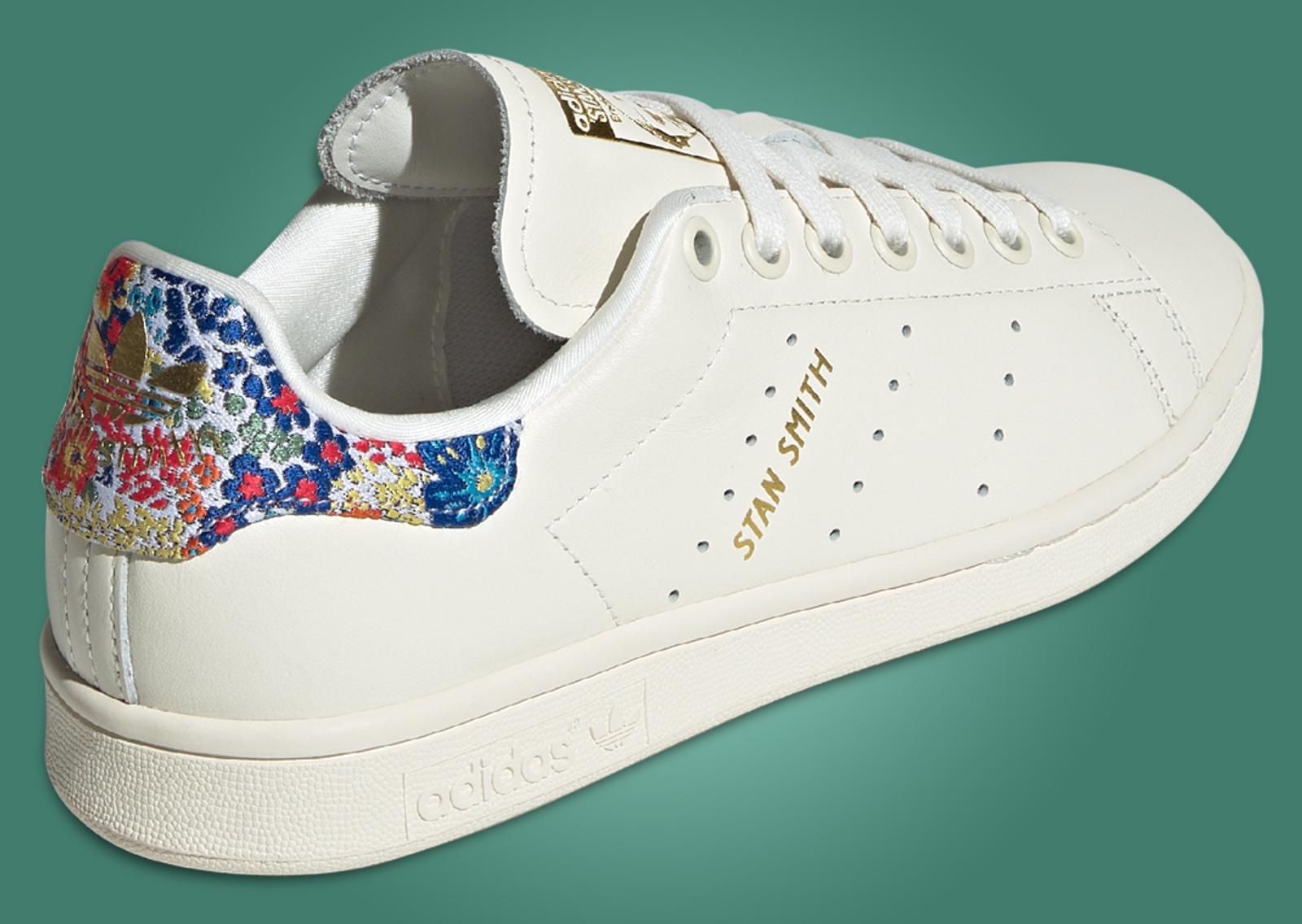 Liberty London x adidas Stan Smith Off White (W) Heel Angle