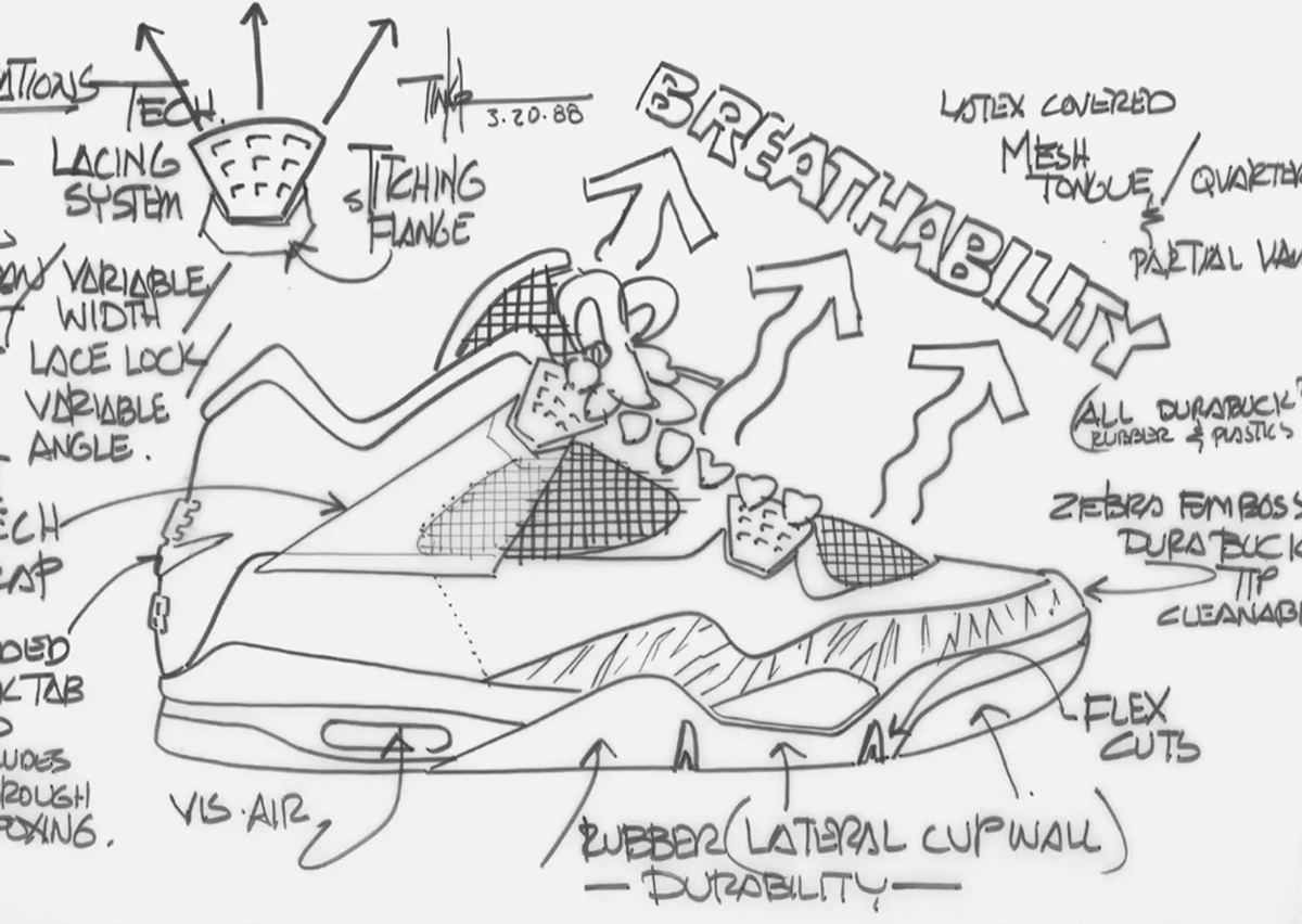 Air Jordan 4 Original Sketch