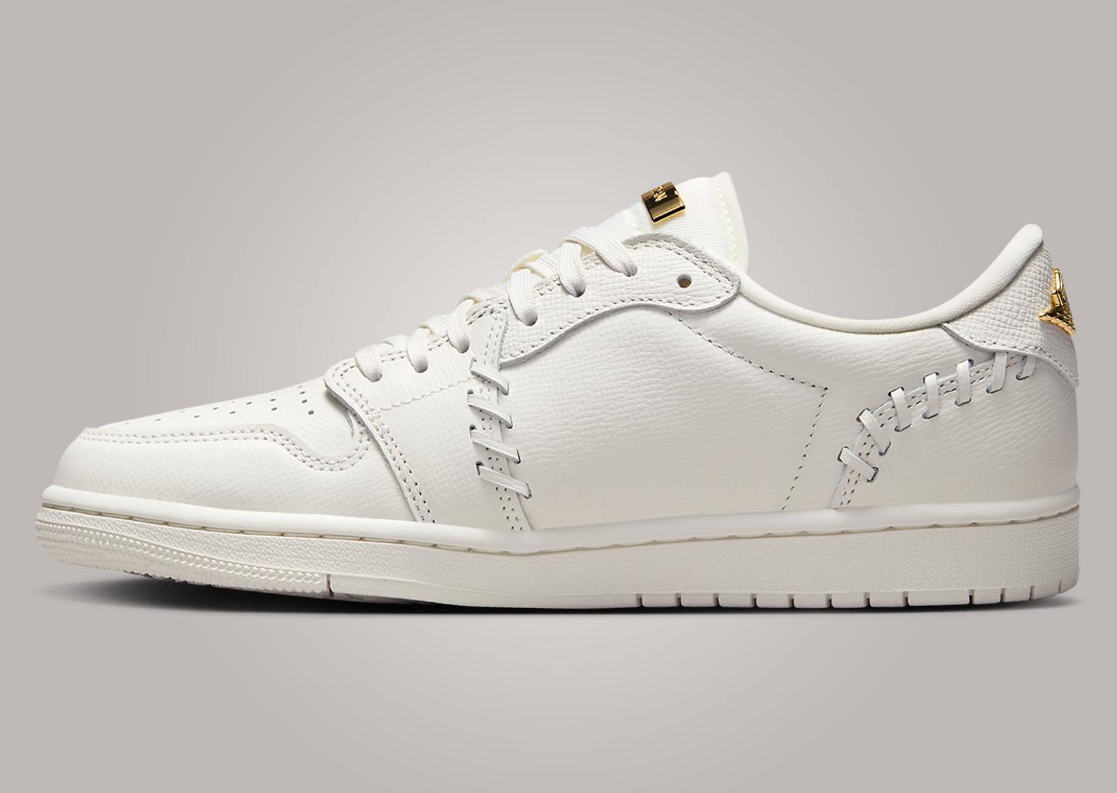 Air Jordan 1 MM Low Sail Metallic Gold (W) Medial