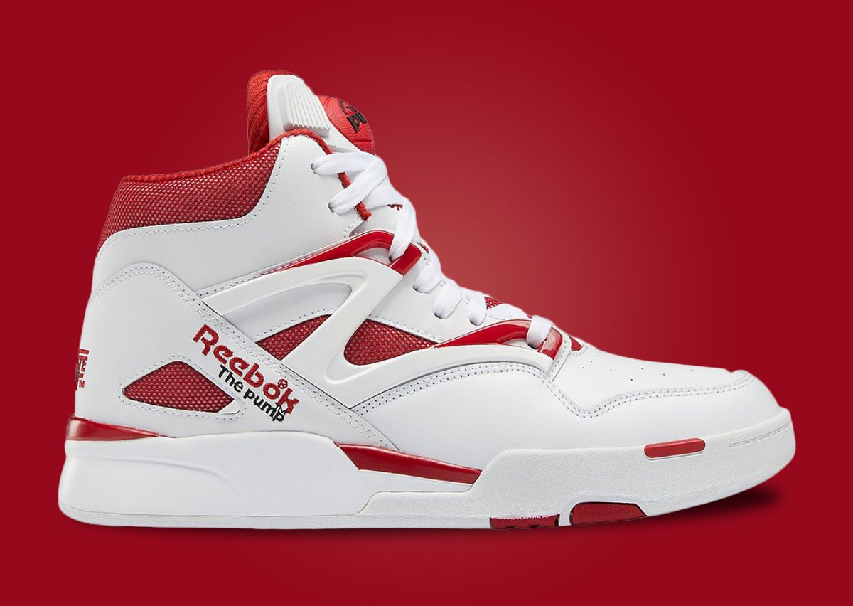 White And Red Tones Cover The Reebok Pump Omni Zone 2