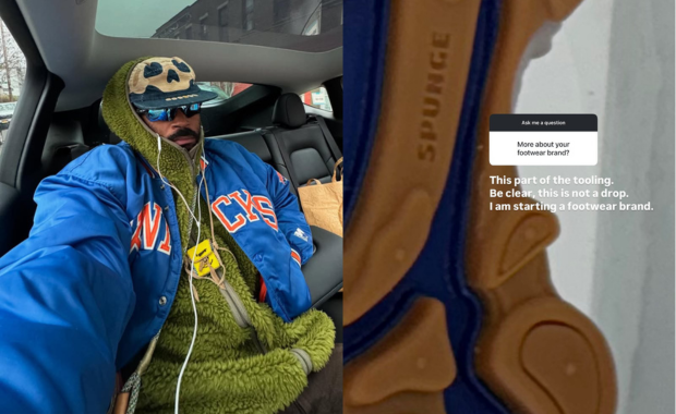 Salehe Bembury's Instagram Story revealing he has his own footwear brand