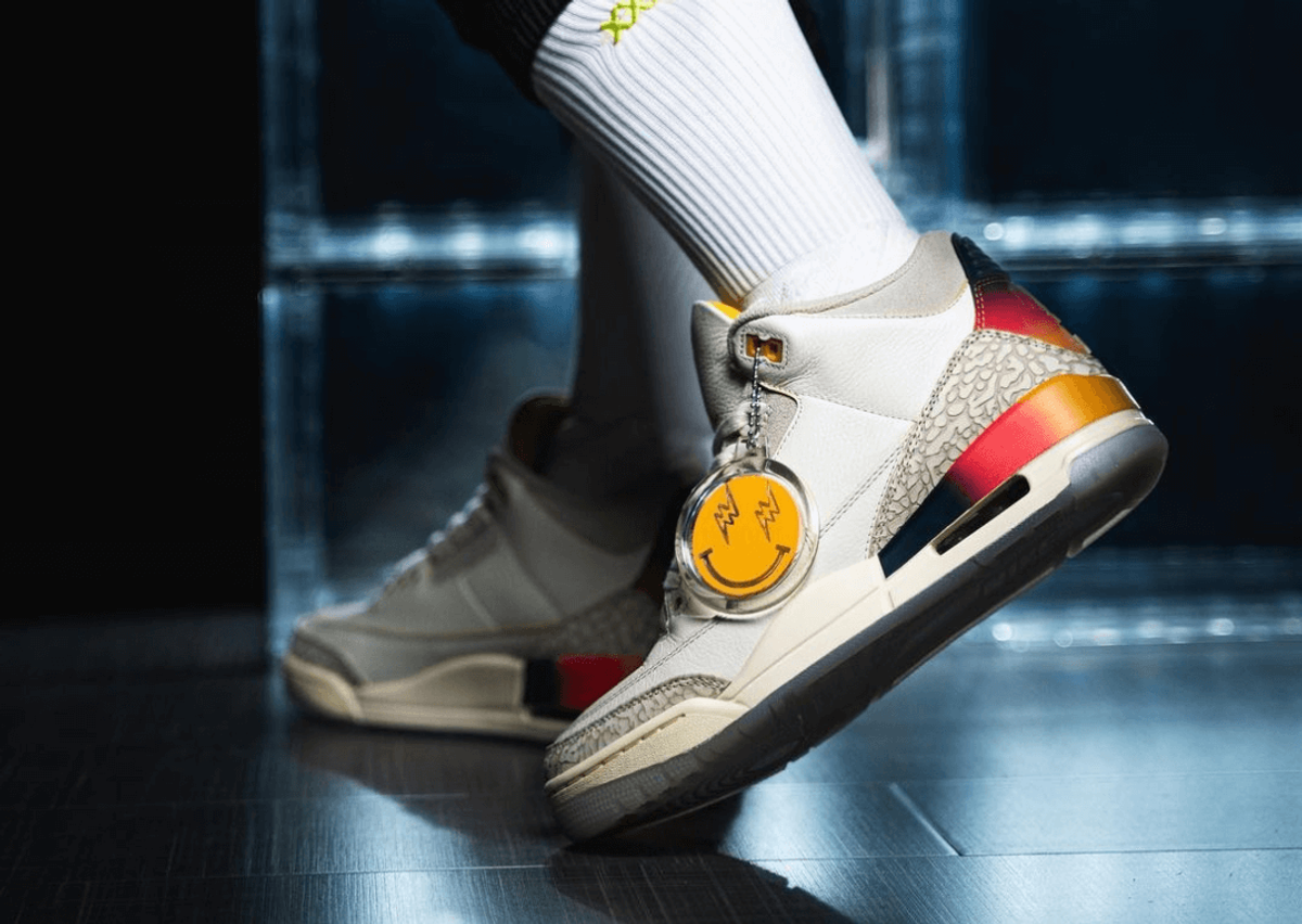 The J Balvin x Air Jordan 3 “Medellín Sunset” is now releasing on