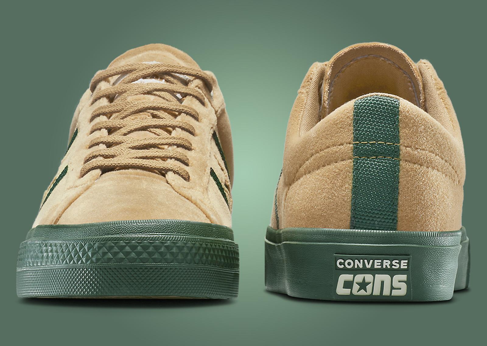 UNDEFEATED x Converse One Star Academy Pro Brown Egret Toe and Heel