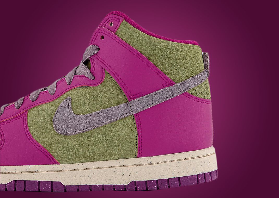 This Nike Dunk High Comes In Dynamic Berry And Pilgrim