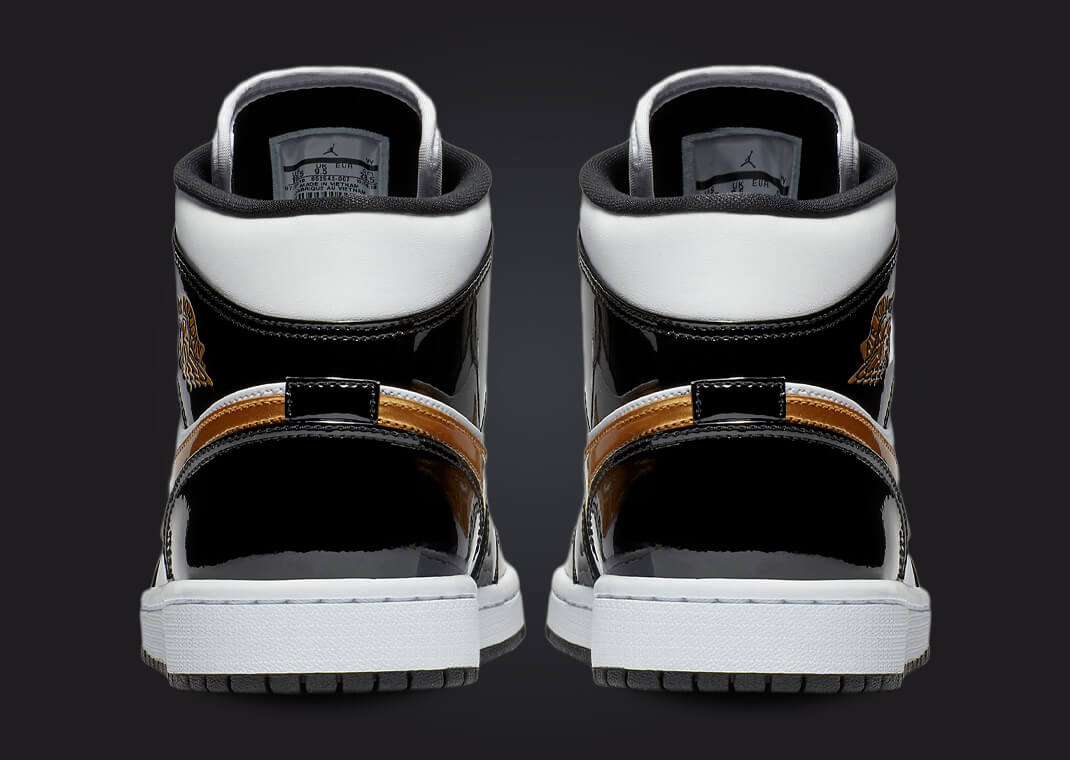 Jordan 1 outlet black gold white