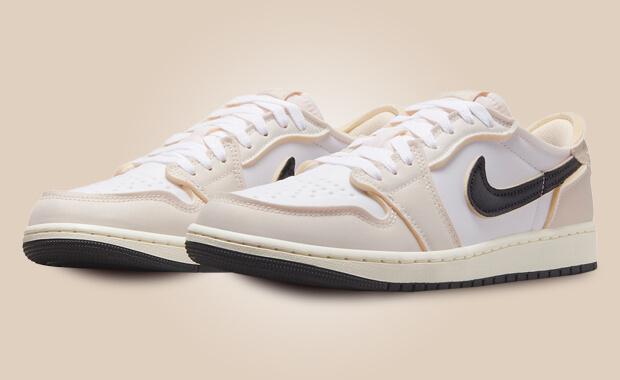 Deconstructed Details Dominate The Air Jordan 1 Retro Low OG EX Sail