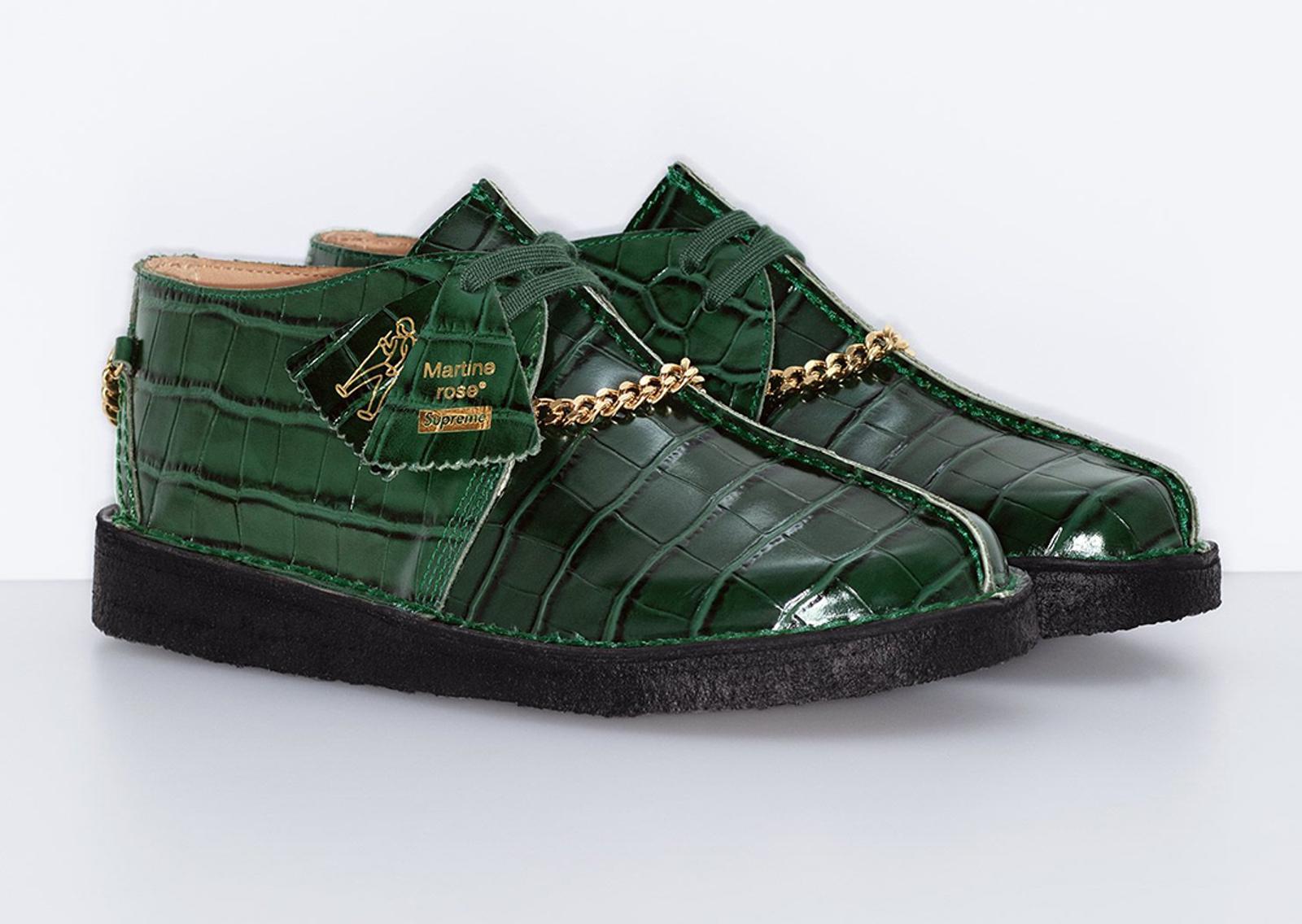 Martine Rose x Supreme x Clarks Originals Desert Trek Green Angle