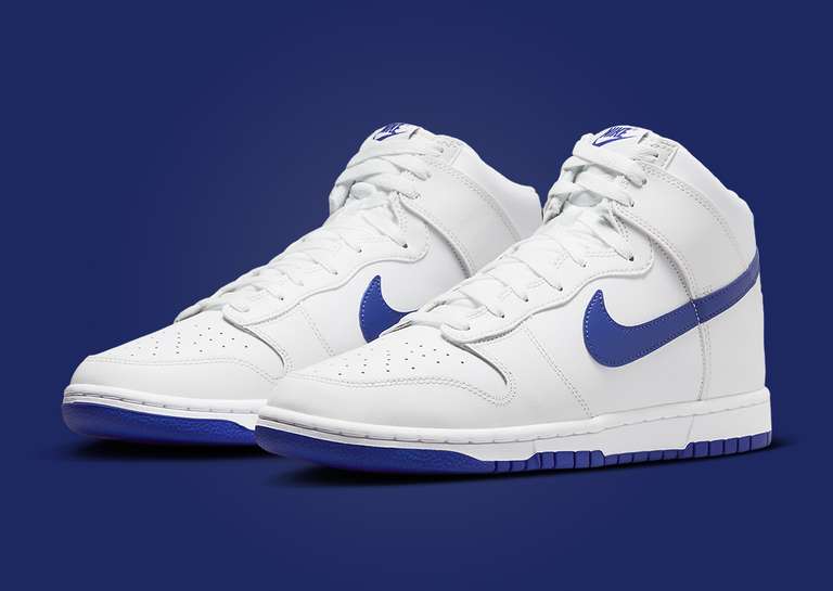 Nike Dunk High White Concord Angle