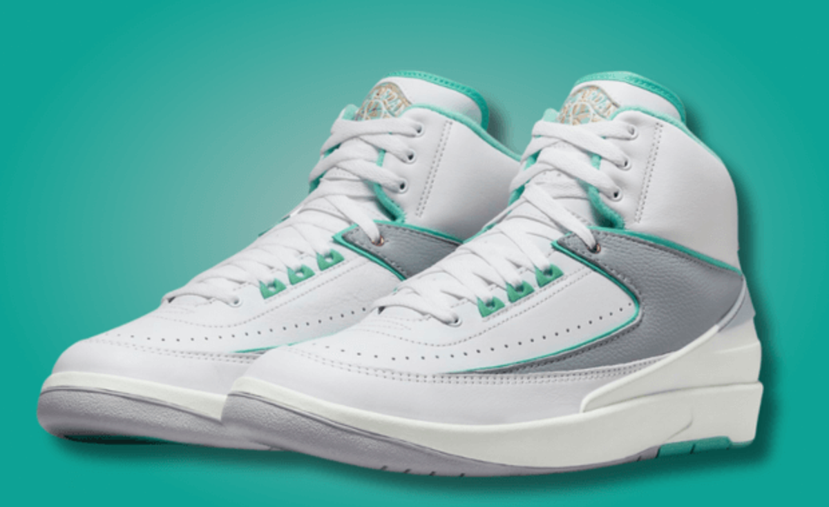 The Air Jordan 2 Retro Is Coming in White Crystal Mint Wolf Grey
