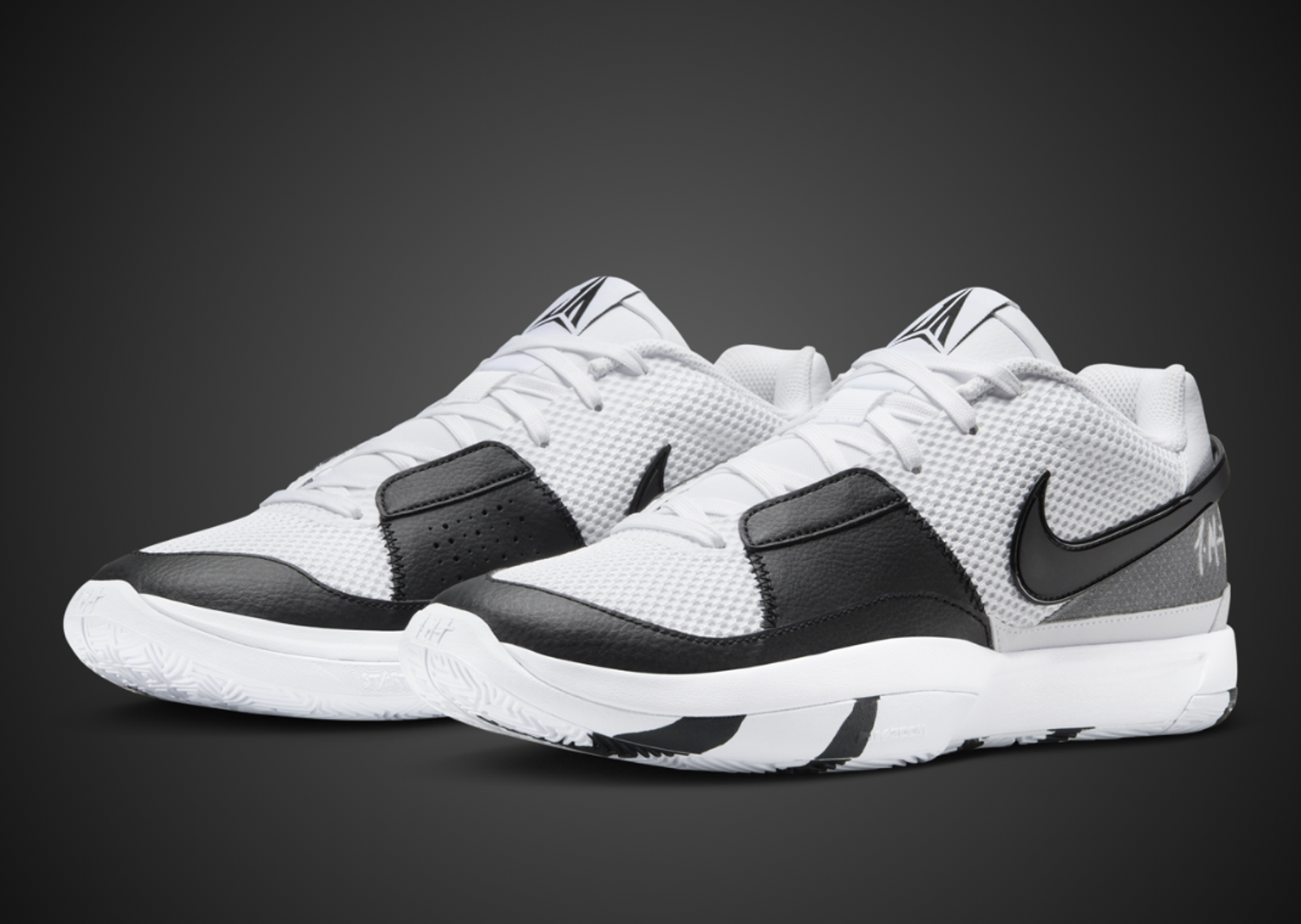 Nike Ja 1 White Black Angle