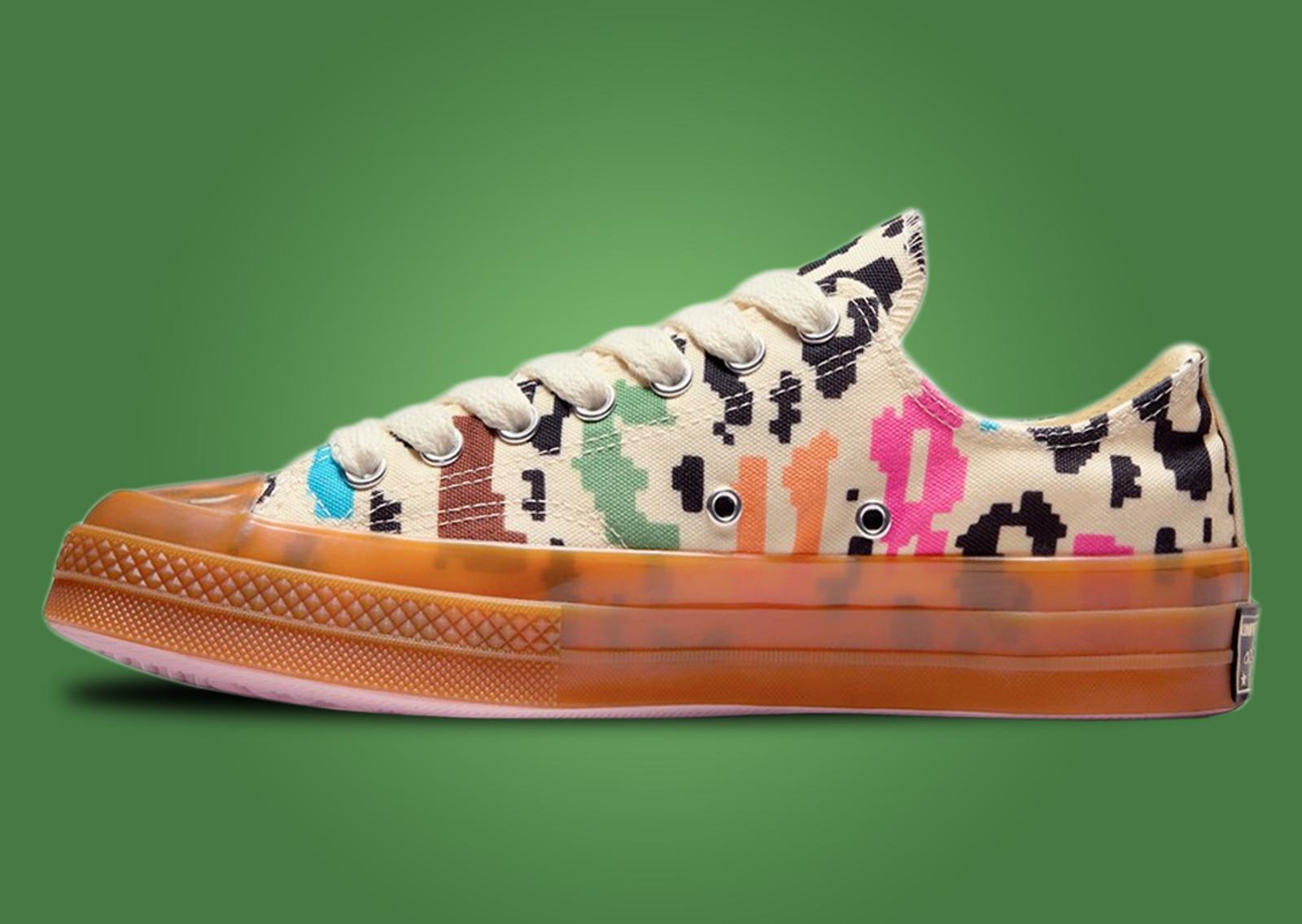 GOLF le FLEUR* x Converse Chuck 70 Ox Digital Leopard Multi Gum Medial