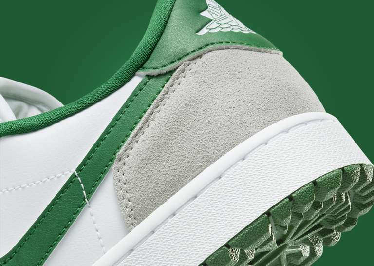 Air Jordan 1 Low Golf Pine Green Heel Detail