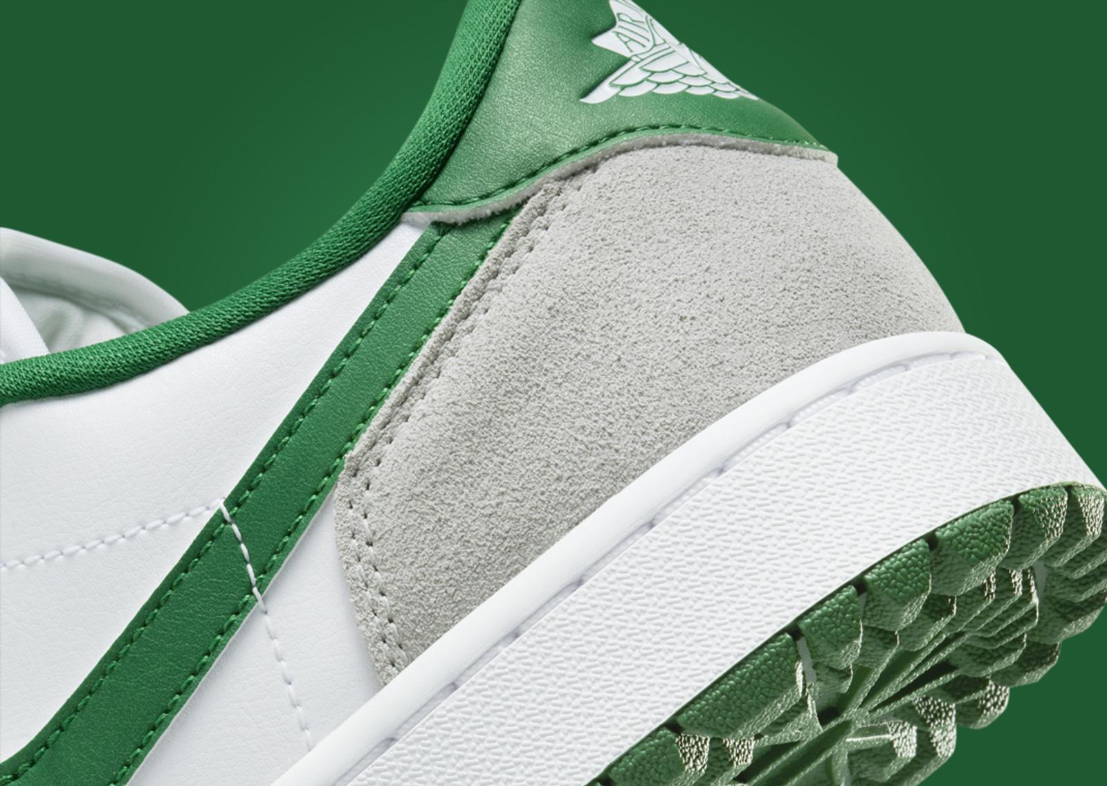 Air Jordan 1 Low Golf Pine Green Heel Detail