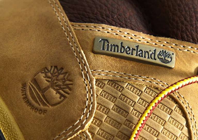 Ronnie Fieg x Timberland Field Boot Kithmas Leather Brown Detail