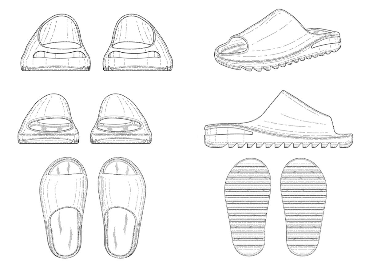 Patent Images For The adidas Yeezy Slide