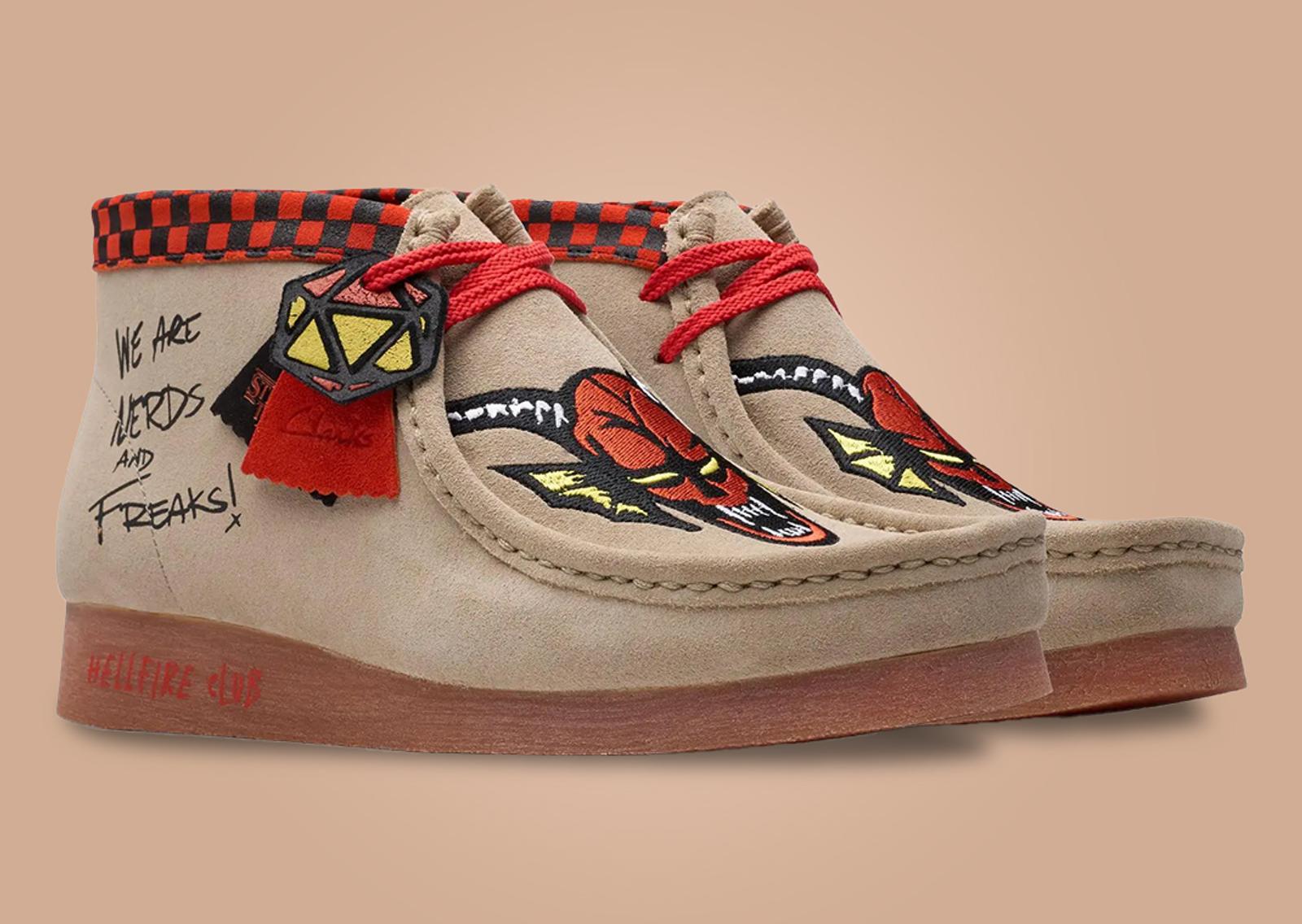 Stranger Things x Clarks Wallabee Evo Sand Angle