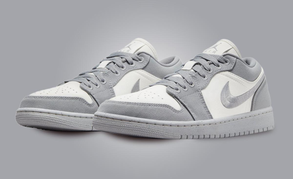 This Air Jordan 1 Low SE Comes Covered In Light Steel Grey Canvas