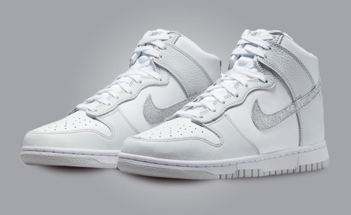 Shimmering Swooshes Shine Bright On This Nike Dunk High