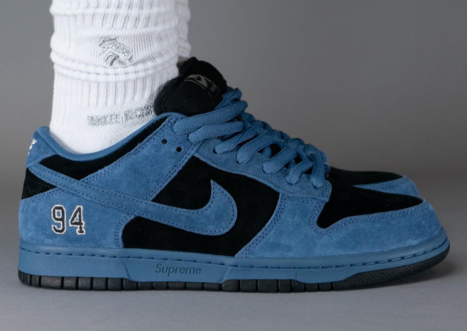 Supreme x Nike SB Dunk Low Ocean Fog Lateral