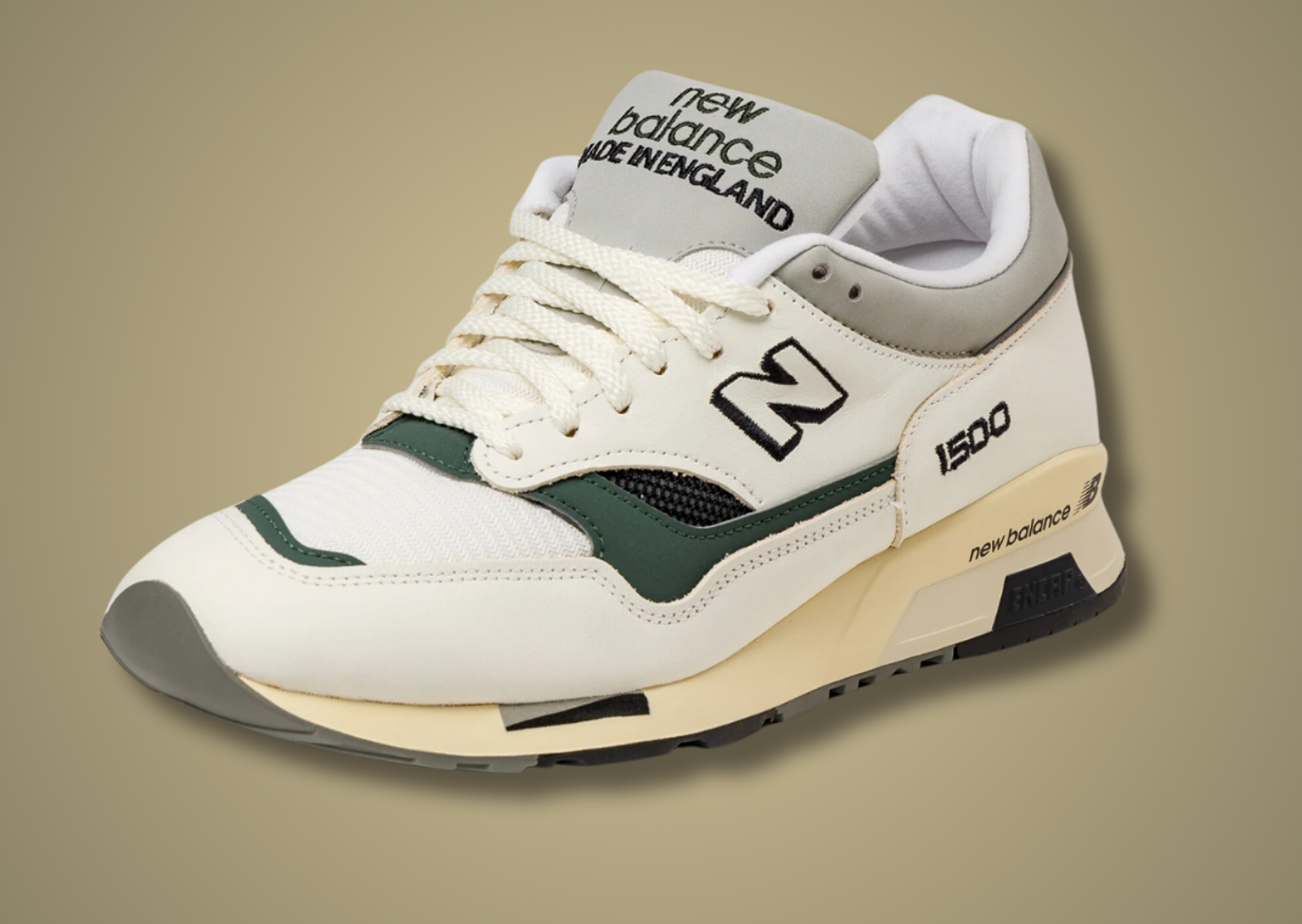 New Balance 1500 Made in England White Cilantro Angle