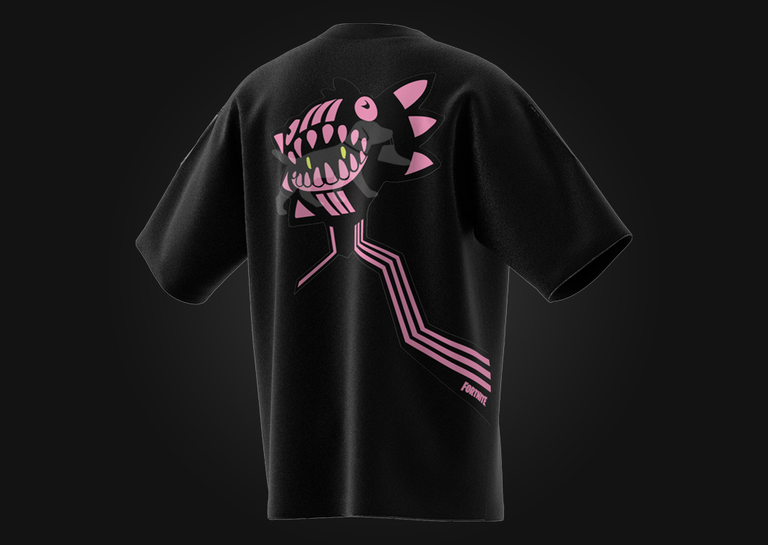 Fortnite x adidas Shirt Black Pink Back