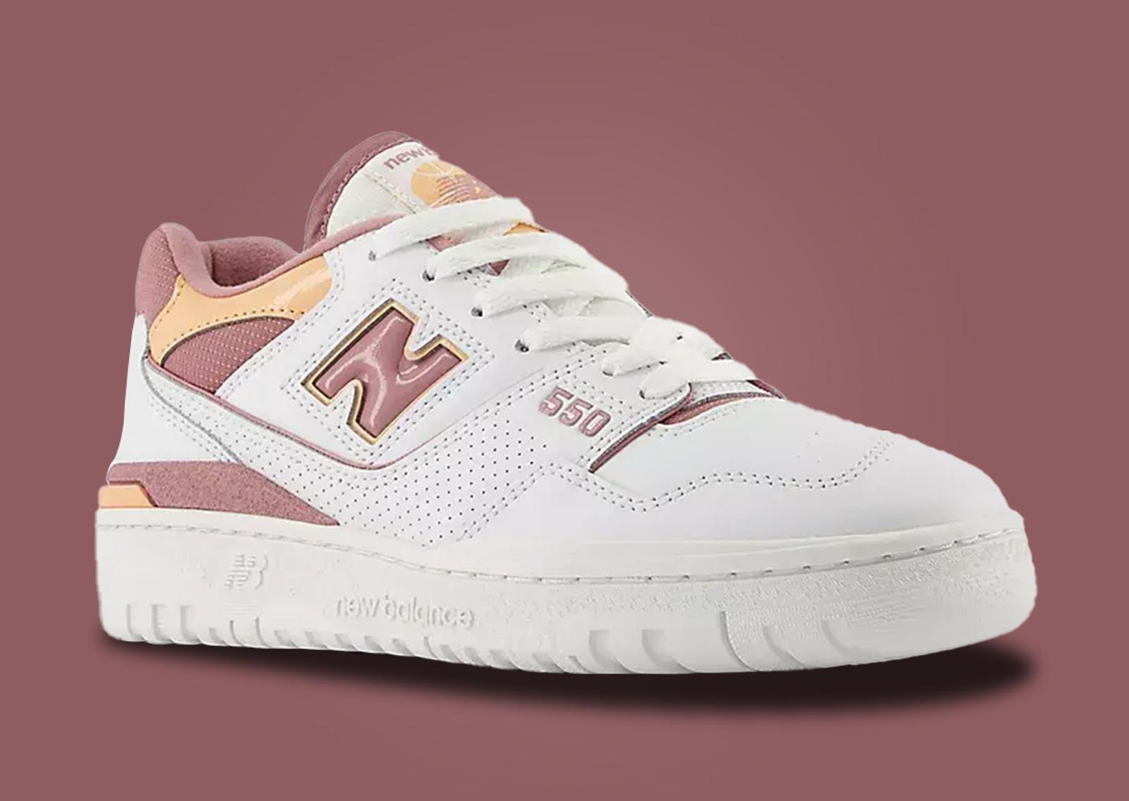 New Balance 550 Rosewood Hazy Peach (W) Angle