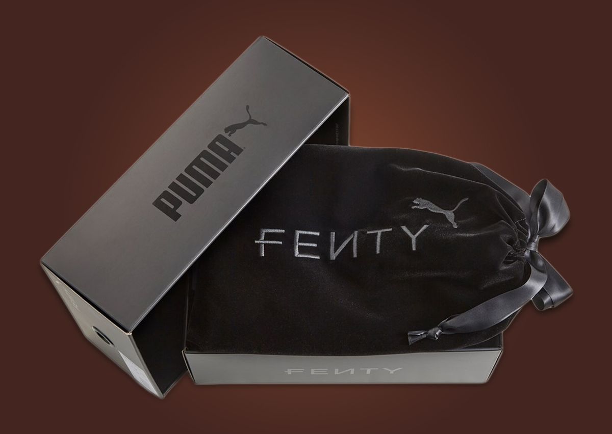 Fenty x Puma Avanti Faux Fur Cow Print Packaging