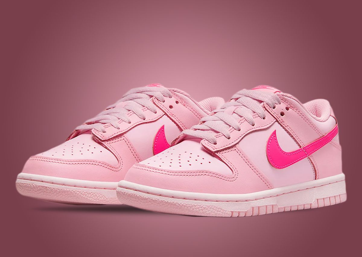 Pink and white jordan dunks Clearance