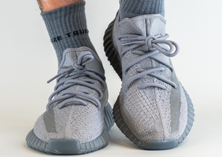 adidas Yeezy Boost 350 V2 Steel Grey Toe On-Foot