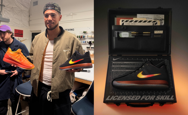 Devin Booker with the Nike Book 2