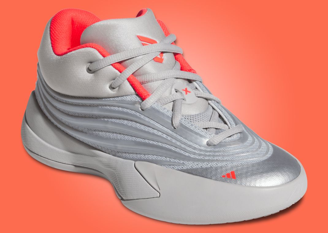 Lucid Red Accents Fire Up this Kids Exclusive adidas Dame 10