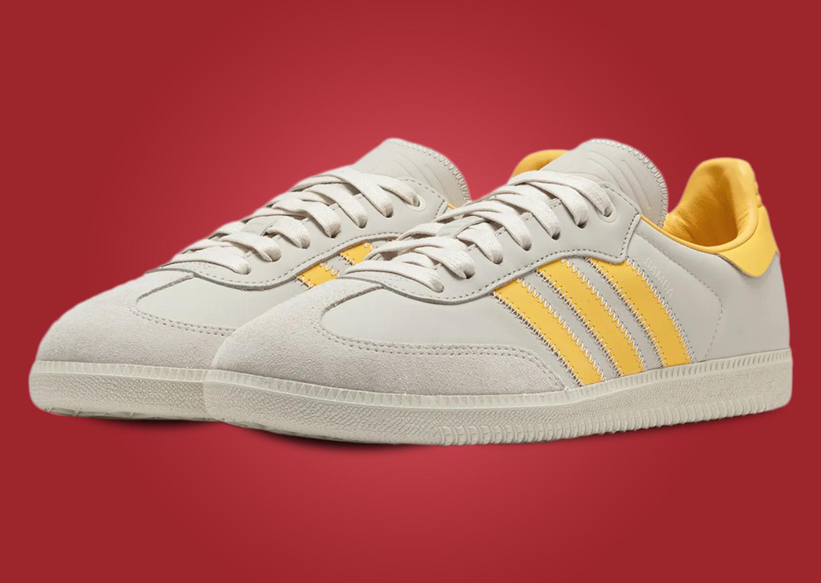 Humanrace x adidas Samba Aluminium Bold Gold Angle