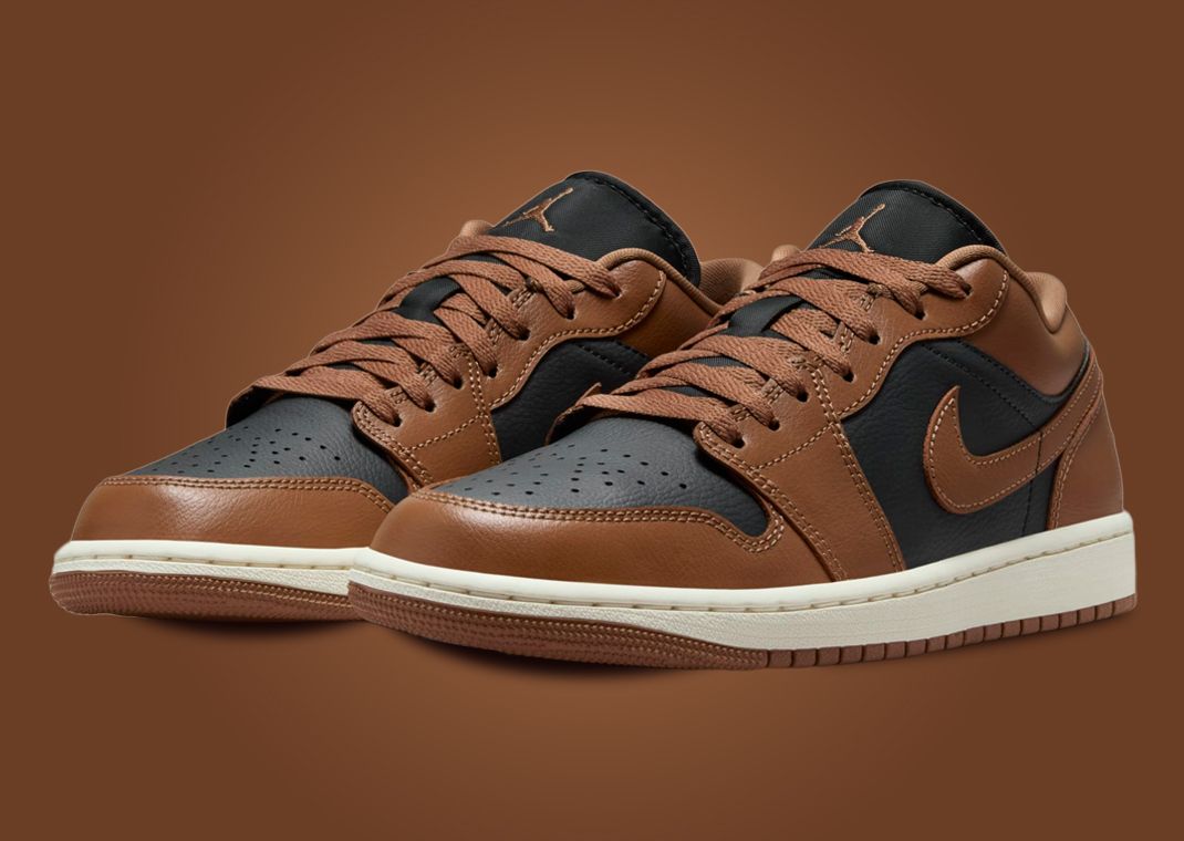 brown and black jordan ones