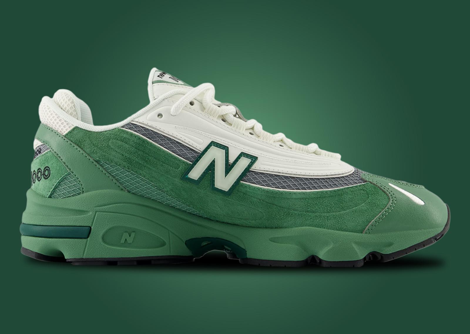 New Balance 1000 Green Grey Medial