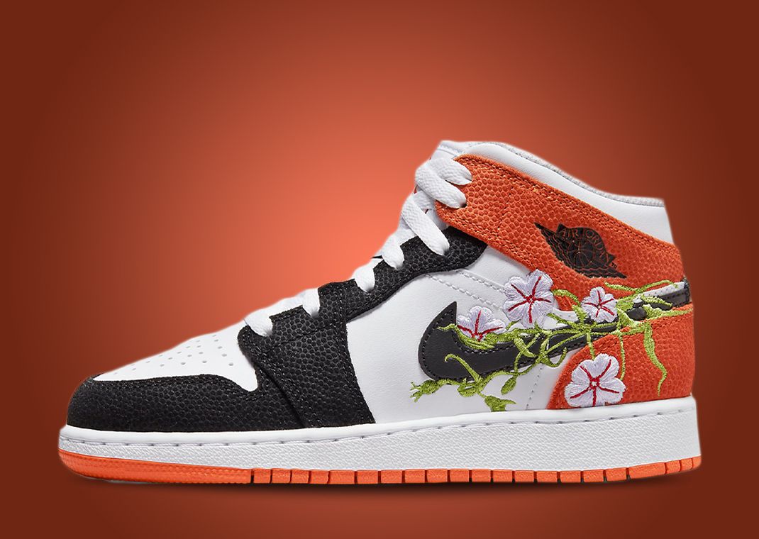 Flowers And Basketballs Combine To Create The Air Jordan 1 Mid SE