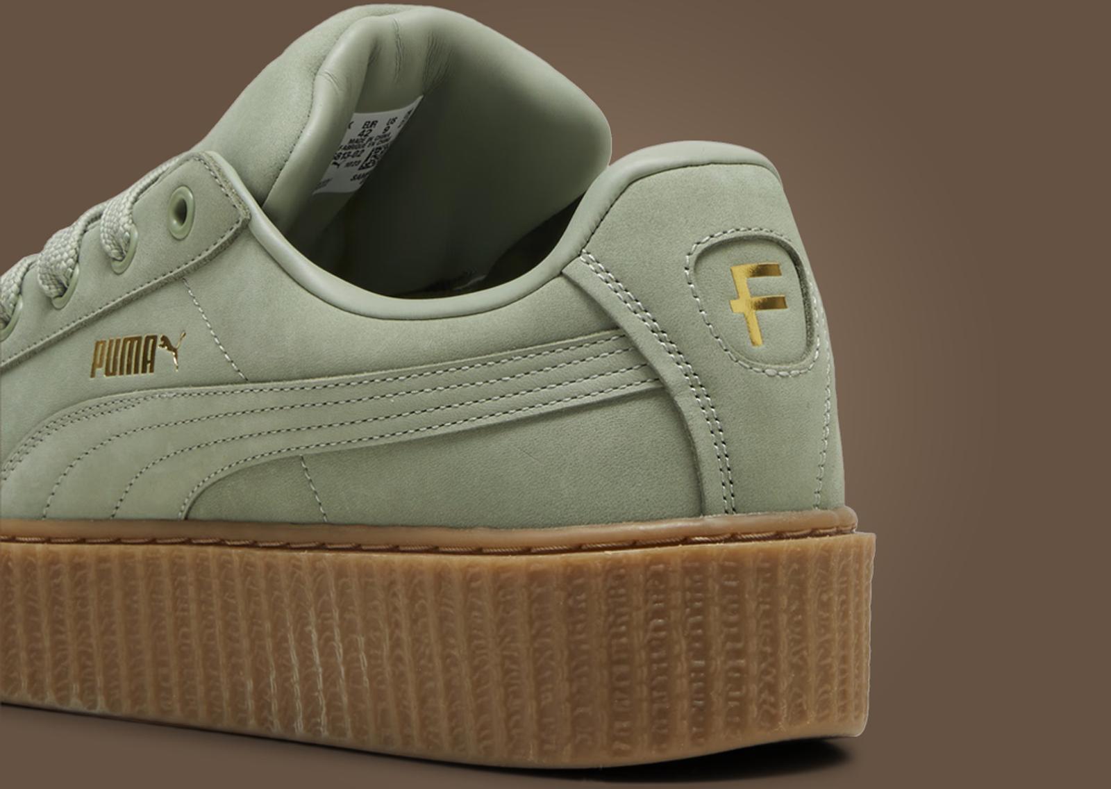 Fenty x Puma Creeper Phatty Nubuck Green Fog Heel