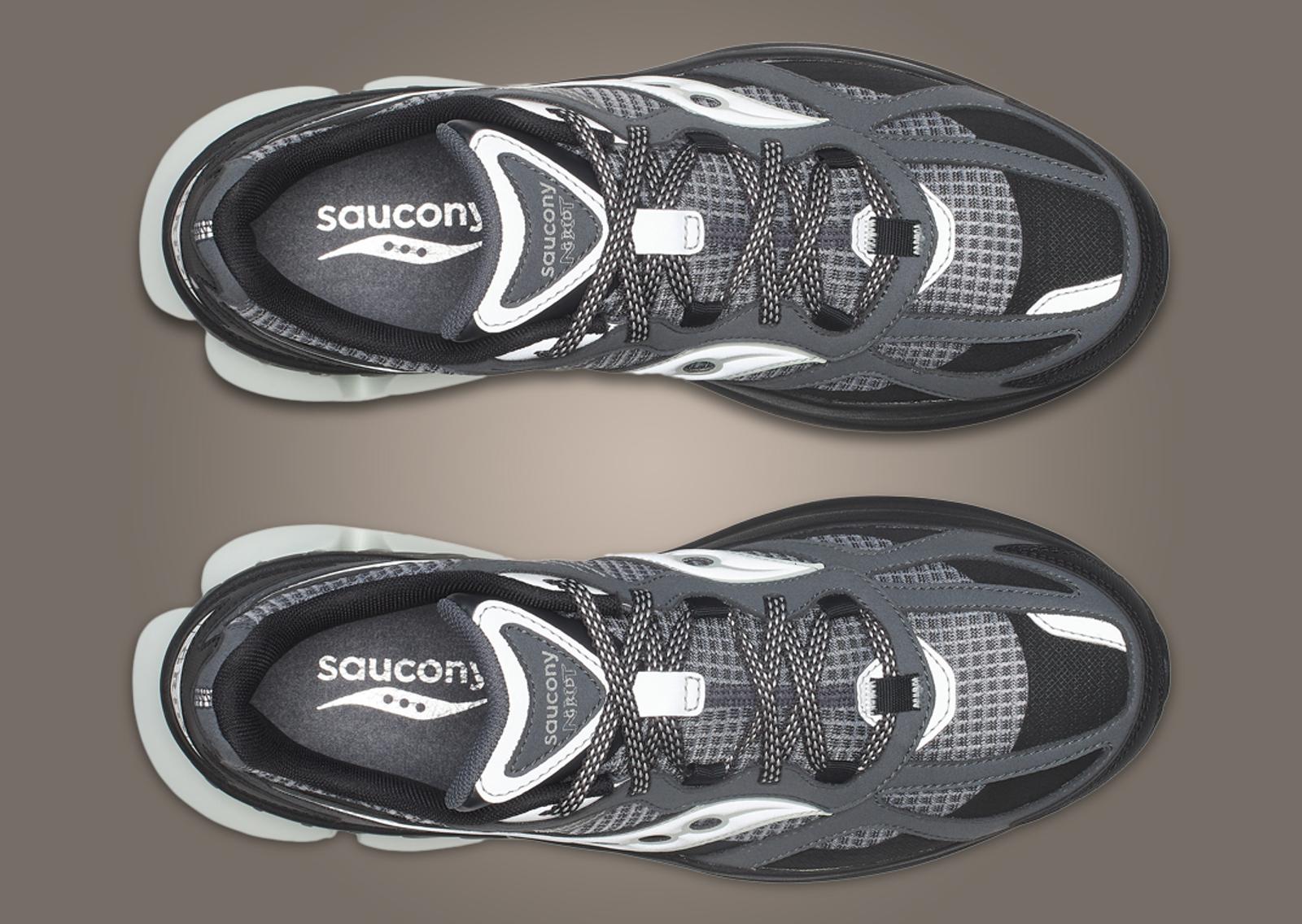 Saucony Grid NXT Dark Grey Silver Top